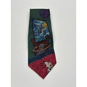 The Beatles 1991 Good Morning Good Morning Silk Tie Vintage Apple Corps Green